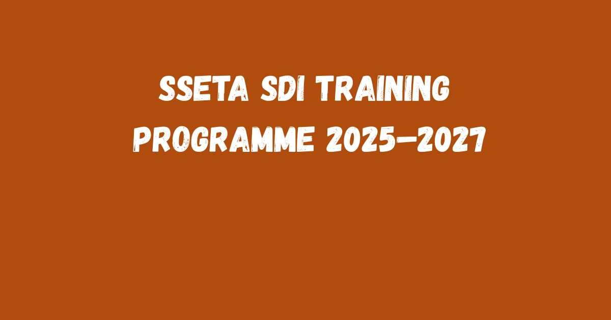 SSETA SDI Training Programme 2025–2027