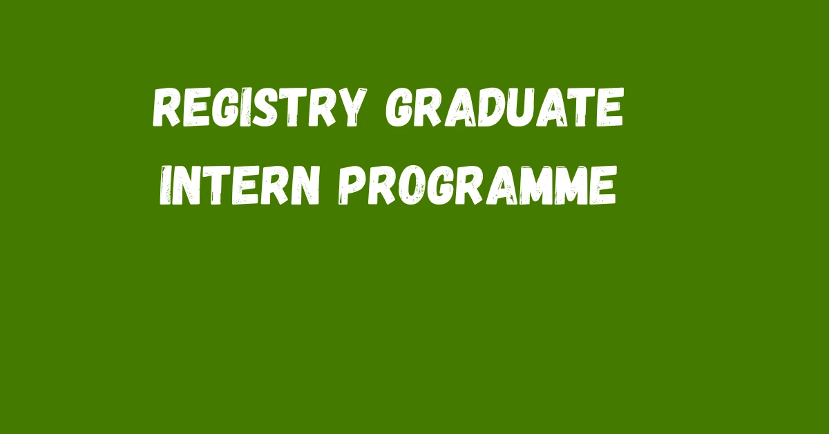 Registry Graduate Intern Programme