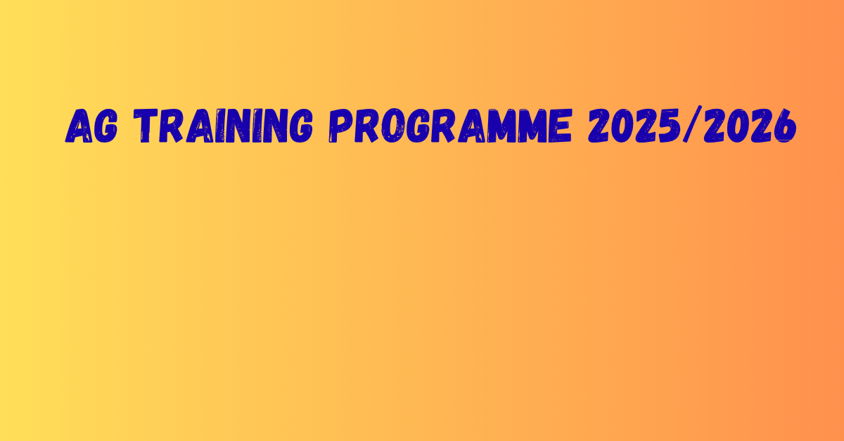 AG Training Programme 2025/2026