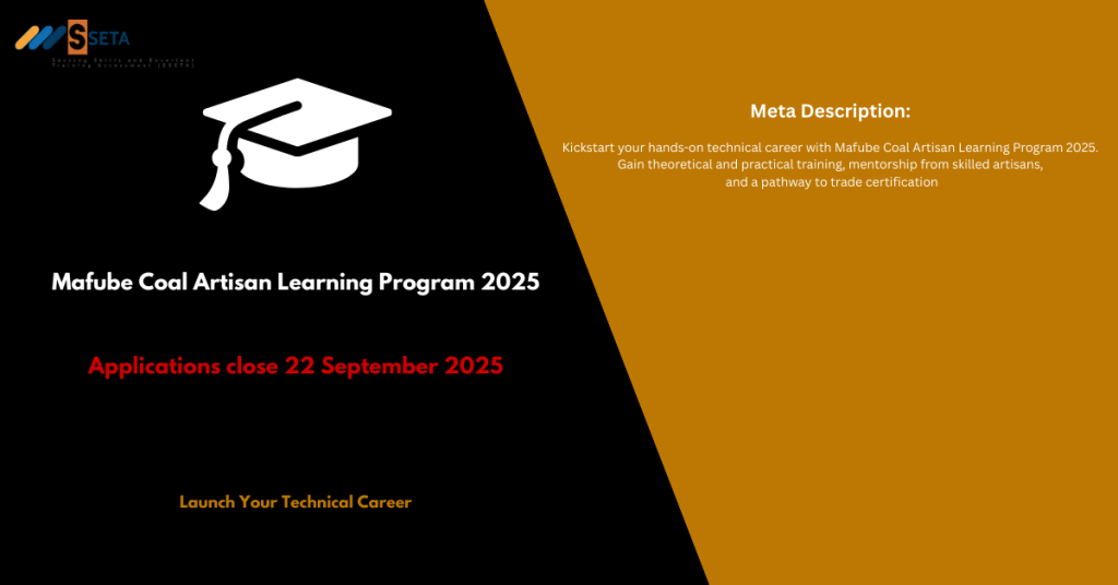 Mafube Coal Artisan Learning Program October 2025
