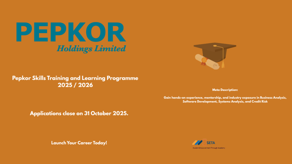 Pepkor Skills Training and Learning Programme 2025/2026