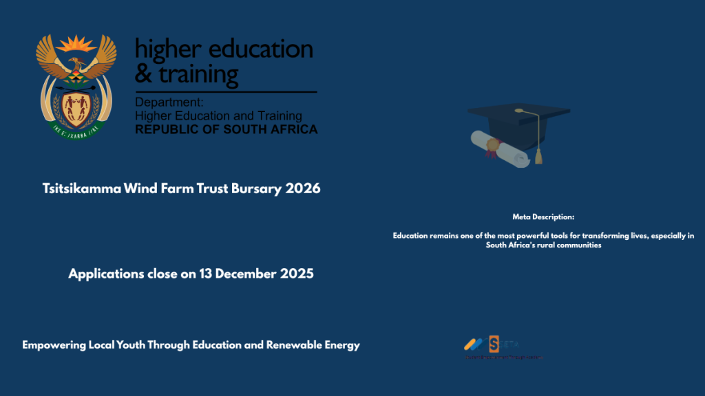 Tsitsikamma Wind Farm Trust Bursary 2026