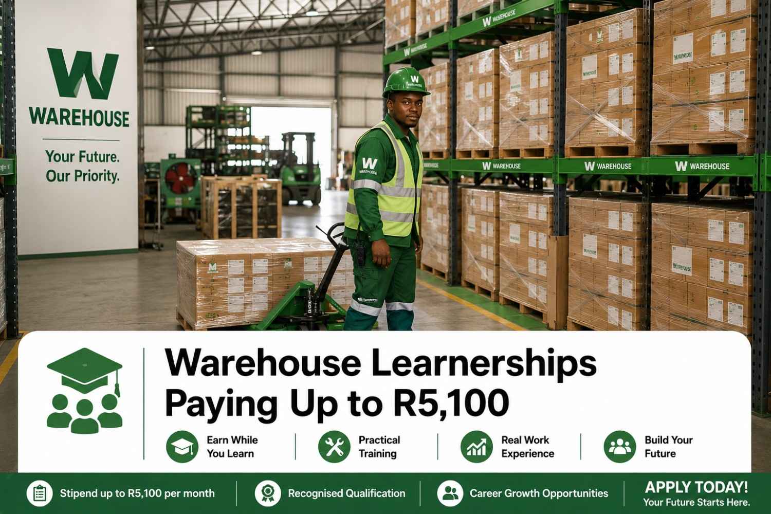 Warehouse Learnerships Paying Up to R5,100