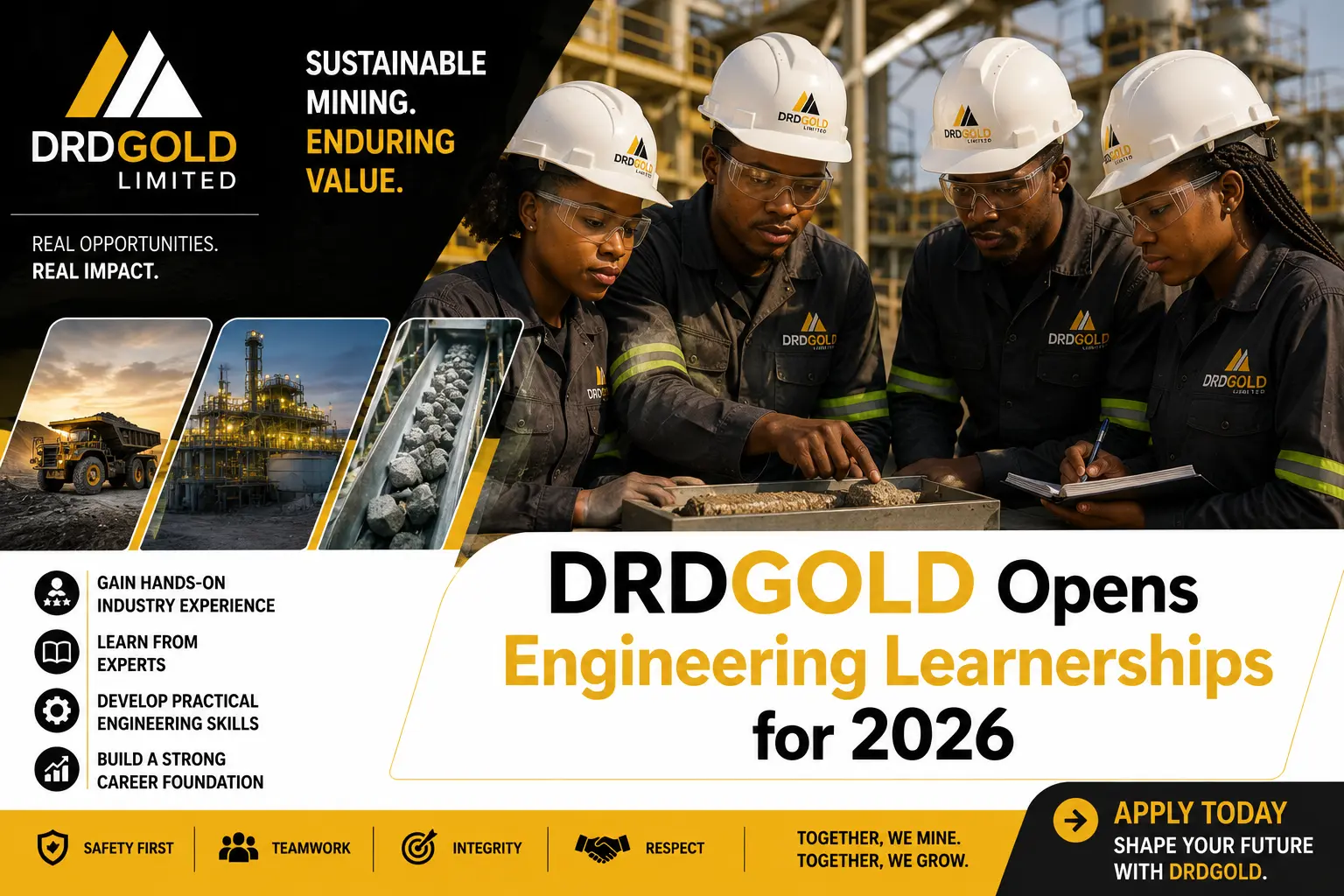 DRDGOLD Opens Engineering Learnerships