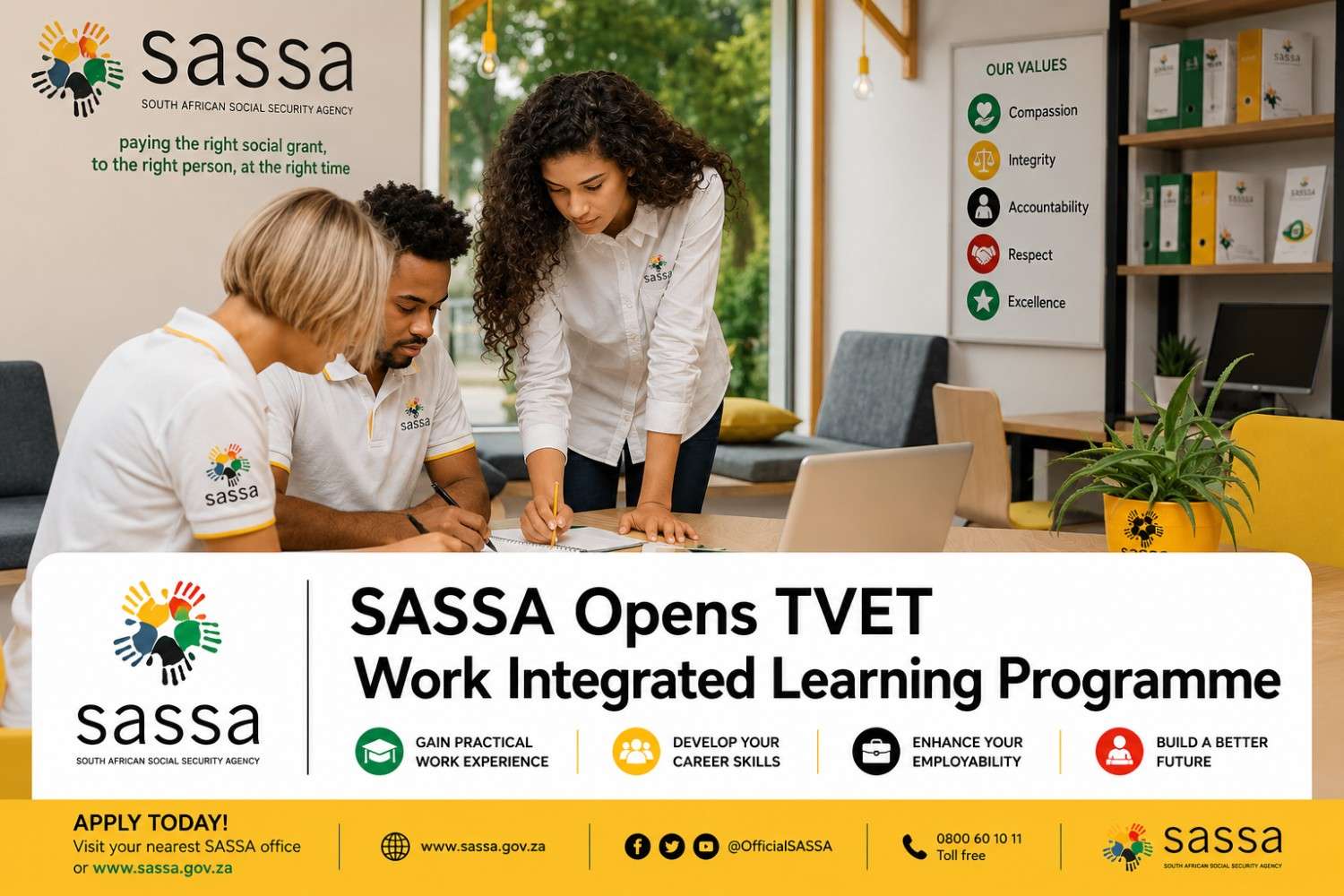 SASSA Opens TVET Work Integrated Learning Programme