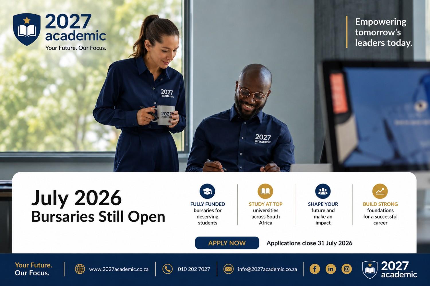 July 2026 Bursaries Still Open